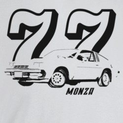 1977 Monza Three Quarter Angle View With Year And Model Name Light Col