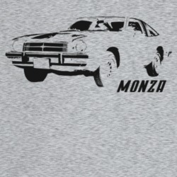 1978 Monza Three Quarter Angle View With Model Name Light Color T Shir