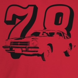 1978 Monza Three Quarter Angle View With Year Light Color T Shirt
