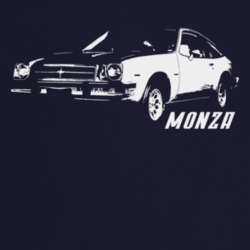 1978 Monza Three Quarter Angle View With Model Name Dark Color T Shirt