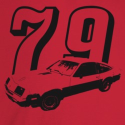 1979 Monza Three Quarter Angle View With Year Light Color T Shirt