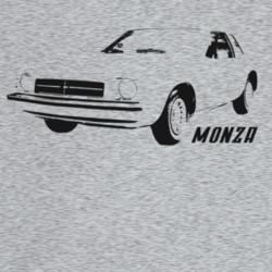 1980 Monza Three Quarter Angle View With Model Name T Shirt