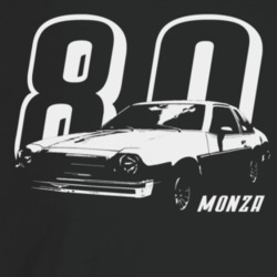 1980 Monza Three Quarter Angle View With Year And Model Name Dark Colo