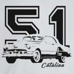 1951 Catalina Three Quarter Angle View With Year And Model Name Light 