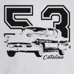 1953 Catalina Three Quarter Angle View With Year And Model Name Light 