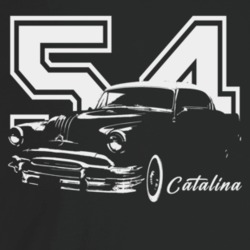 1954 Catalina Three Quarter Angle View With Year And Model Name Dark C