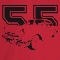 1955 Catalina Three Quarter Angle View With Year Light Color T Shirt