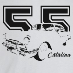 1955 Catalina Three Quarter Angle View With Year And Model Name Light 