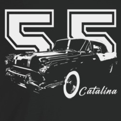 1955 Catalina Three Quarter Angle View With Year And Model Name Dark C