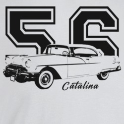 1956 Catalina Three Quarter Angle View With Year And Model Name Light 