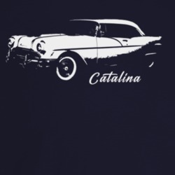 1956 Catalina Three Quarter Angle View With Model Name Dark Color T Sh