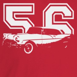1956 Catalina Three Quarter Angle View With Year Dark Color T Shirt