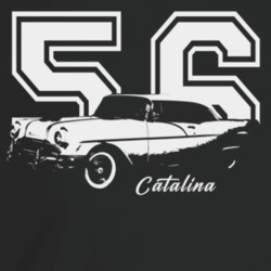 1956 Catalina Three Quarter Angle View With Year And Model Name Dark C