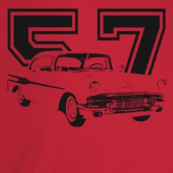 1957 Catalina Three Quarter Angle View With Year Light Color T Shirt