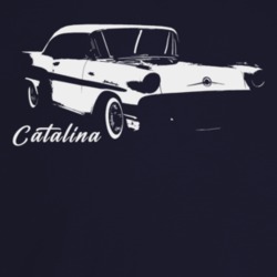 1957 Catalina Three Quarter Angle View With Model Name Dark Color T Sh