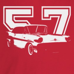 1957 Catalina Three Quarter Angle View With Year Dark Color T Shirt