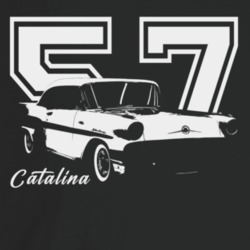 1957 Catalina Three Quarter Angle View With Year And Model Name Dark C