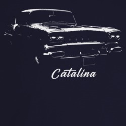 1958 Catalina Three Quarter Angle View With Model Name Dark Color T Sh