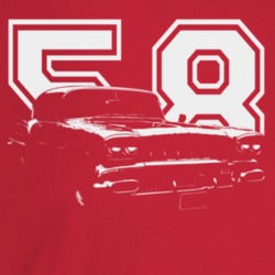 1958 Catalina Three Quarter Angle View With Year Dark Color T Shirt