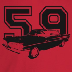 1959 Catalina Three Quarter Angle View With Year Light Color T Shirt