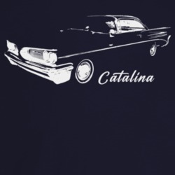 1959 Catalina Three Quarter Angle View With Model Name Dark Color T Sh