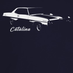 1968 Catalina Three Quarter Angle View With Model Name Dark Color T Sh