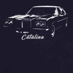 1974 Catalina Three Quarter Angle View With Model Name Dark Color T Sh