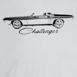1971 Challenger Side Angle View Classic Font Light Color T Shirt