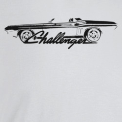 1971 Challenger Side Angle with Alternate Font model name Light Color 