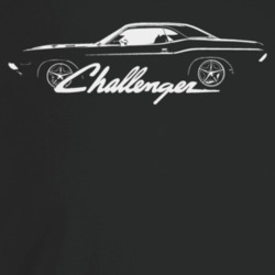 1971 Challenger Side Angle View With Alternate Font Model Name Dark Co
