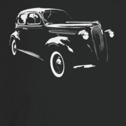1937 4 Door Sedan Three Quarter Angle View Dark Color T Shirt
