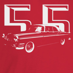 1955 New Yorker Deluxe Three Quarter Angle View With Year Dark Color T