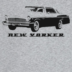 1956 New Yorker Deluxe Three Quarter Angle View With Model Name Light 
