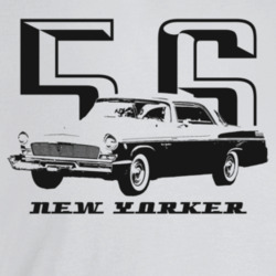 1956 New Yorker Deluxe Three Quarter Angle View With Year And Model Na