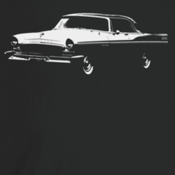 1956 New Yorker Deluxe Three Quarter Angle View Dark Color T Shirt