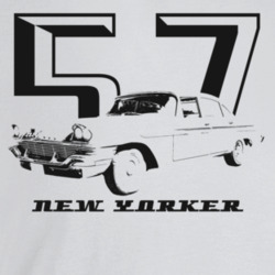 1957 New Yorker Three Quarter Angle View With Year And Model Name Ligh