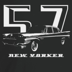 1957 New Yorker Three Quarter Angle View With Year And Model Name Dark