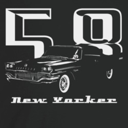 1958 New Yorker Three Quarter Angle View With Year And Model Name Dark