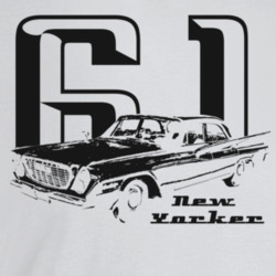 1961 New Yorker Three Quarter Angle View With Year And Model Name Ligh