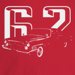 1962 New Yorker Three Quarter Angle View With Year Dark Color T Shirt