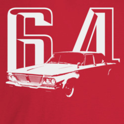 1964 New Yorker Three Quarter Angle View With Year Dark Color T Shirt