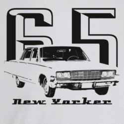 1965 New Yorker Three Quarter Angle View With Year And Model Name Ligh