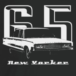 1965 New Yorker Three Quarter Angle View With Year And Model Name Dark