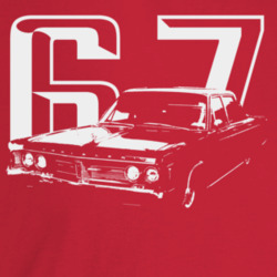1967 New Yorker Three Quarter Angle View With Year Dark Color T Shirt