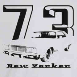 1973 New Yorker Three Quarter Angle View With Year And Model Name Ligh