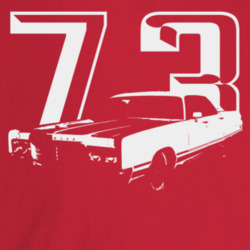 1973 New Yorker Three Quarter Angle View With Year Dark Color T Shirt