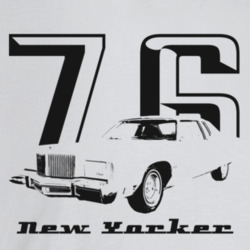 1976 New Yorker Three Quarter Angle View With Year And Model Name Ligh