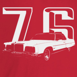 1976 New Yorker Three Quarter Angle View With Year Dark Color T Shirt