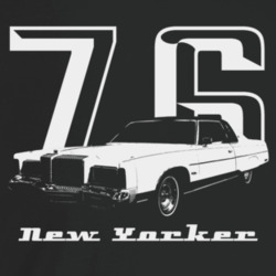 1976 New Yorker Three Quarter Angle View With Year And Model Name T Shirt