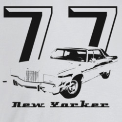 1977 New Yorker Three Quarter Angle View With Year And Model Name Ligh